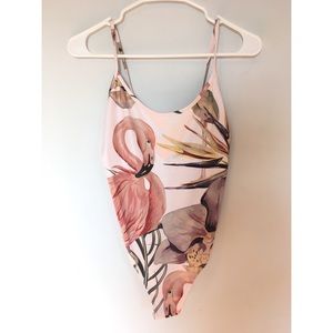 NWT Topshop Flamingo Bodysuit